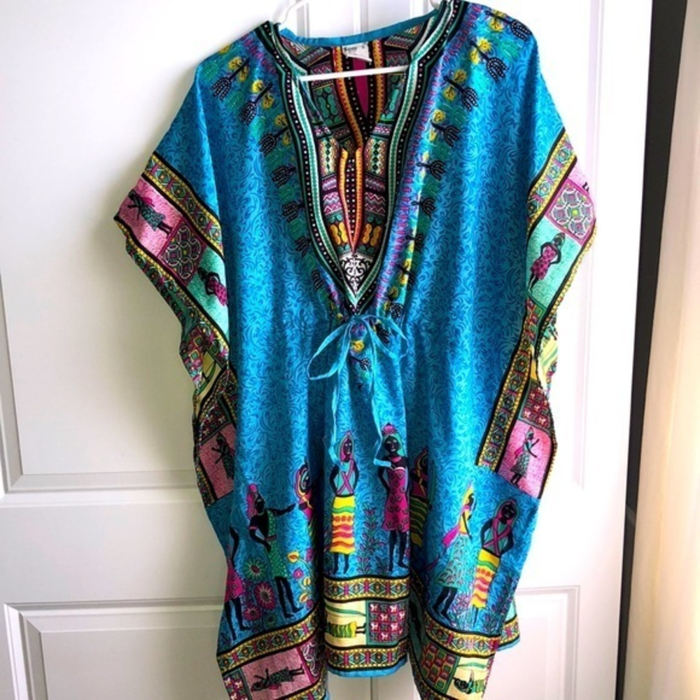 Egyptian print swimsuit beach cover‎ up Coverup OSFM